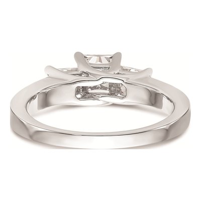 14K White Gold 3-Stone Diamond Setting Engagement Ring Mounting – view 6