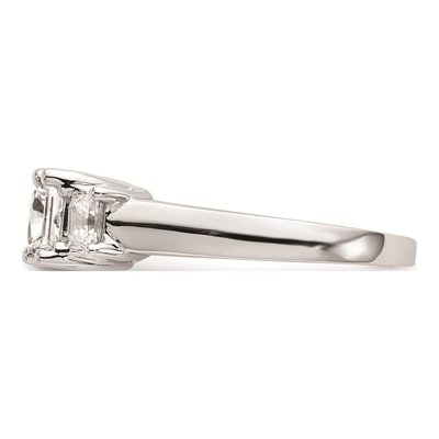 14K White Gold 3-Stone Diamond Engagement Ring Mounting – view 3