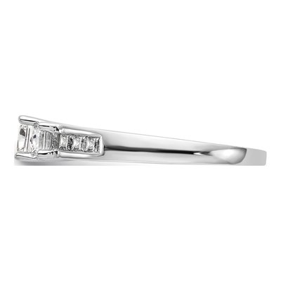 14K White Gold Diamond 3-Stone Engagement Ring Semi-Mount – view 4