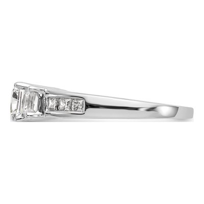 14K White Gold Diamond 3-Stone Engagement Ring Semi-Mount – view 3