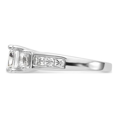 Platinum Diamond 3-Stone Engagement Ring Semi-Mount – view 3