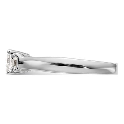 14K White Gold Diamond 3-Stone Engagement Ring Semi-Mount – view 3