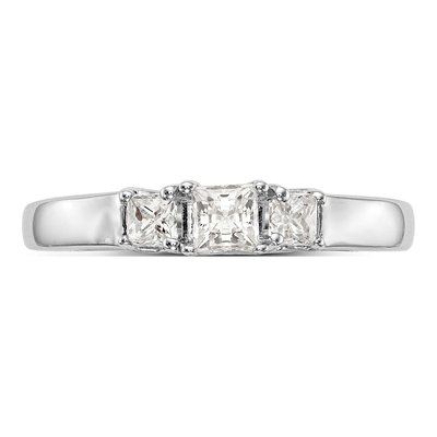 14K White Gold 3-Stone Engagement Ring Mounting – view 5