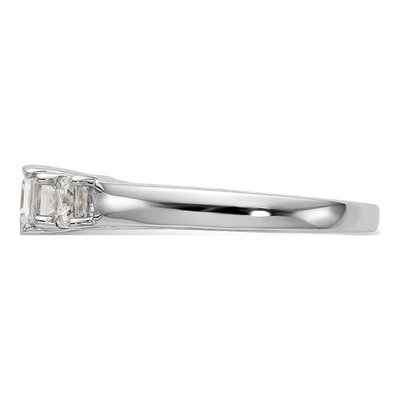 14K White Gold 3-Stone Engagement Ring Mounting – view 3