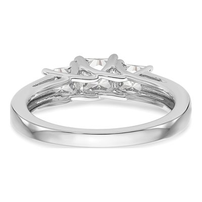 14K White Gold 3-Stone Engagement Ring Mounting – view 5