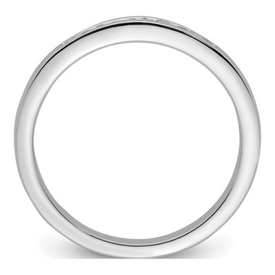 14K White Gold 1/6 ct tw Diamond Princess Channel Wedding Band – view 4