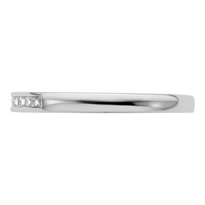 14K White Gold 1/6 ct tw Diamond Princess Channel Wedding Band – view 5