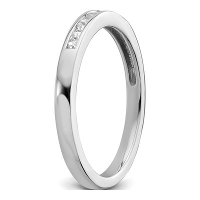 14K White Gold 1/6 ct tw Diamond Princess Channel Wedding Band – view 8