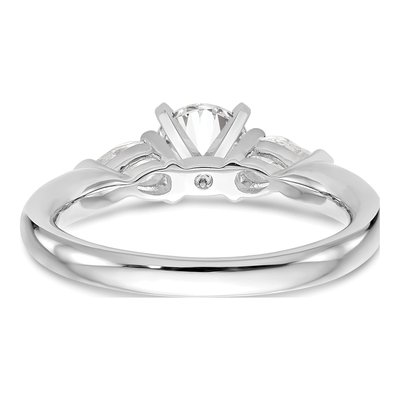 14K White Gold 3-Stone Diamond Engagement Ring Mounting – view 5