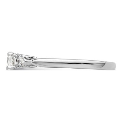 14K White Gold Diamond 3-Stone Engagement Engagement Ring Semi-Mount – view 4