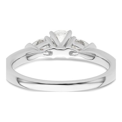 14K White Gold Diamond 3-Stone Engagement Engagement Ring Semi-Mount – view 6