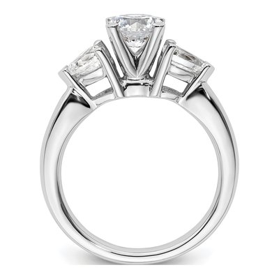 14K White Gold Diamond Pear Engagement Engagement Ring Semi-Mount – view 3