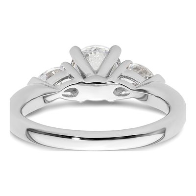 14K White Gold Diamond Pear Engagement Engagement Ring Semi-Mount – view 6
