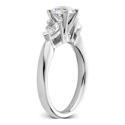 14K White Gold Diamond Pear Engagement Engagement Ring Semi-Mount – view 7