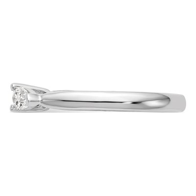 14K White Gold 3-Stone Diamond Bridal Set Mounting – view 3