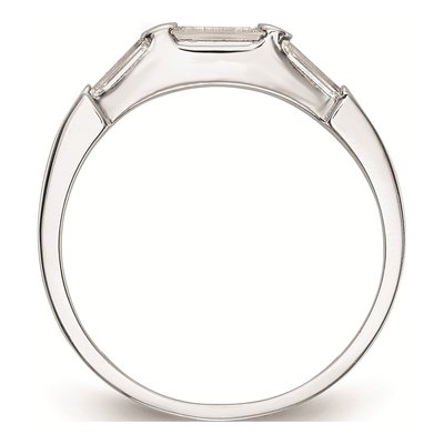 14K White Gold Baguette Diamond Wedding Band Mounting – view 3