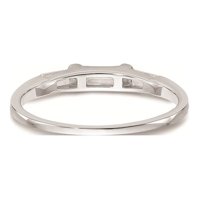 14K White Gold Baguette Diamond Wedding Band Mounting – view 6