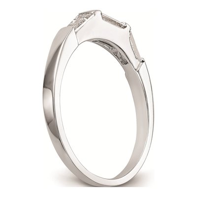14K White Gold Baguette Diamond Wedding Band Mounting – view 7