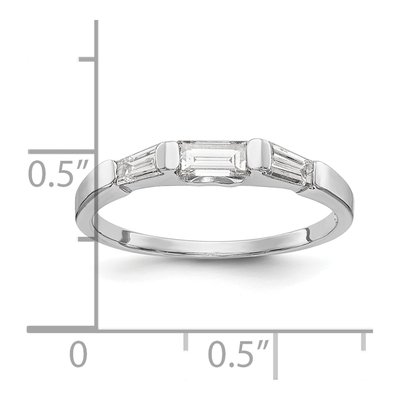 14K White Gold Baguette Diamond Wedding Band Mounting – view 8