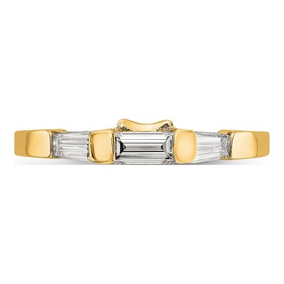 14K Yellow Gold 0.4 ct Diamond Wedding Band – view 4