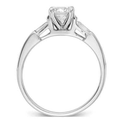 14K White Gold 3-Stone Engagement Ring Mounting – view 3