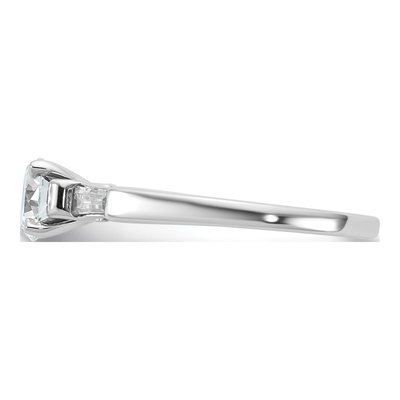 14K White Gold 3-Stone Engagement Ring Mounting – view 4