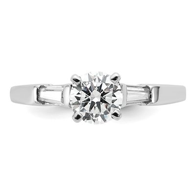 14K White Gold 3-Stone Engagement Ring Mounting – view 5