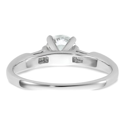 14K White Gold 3-Stone Engagement Ring Mounting – view 6