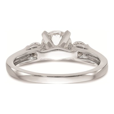 14K White Gold 3-Stone Engagement Ring Mounting – view 6