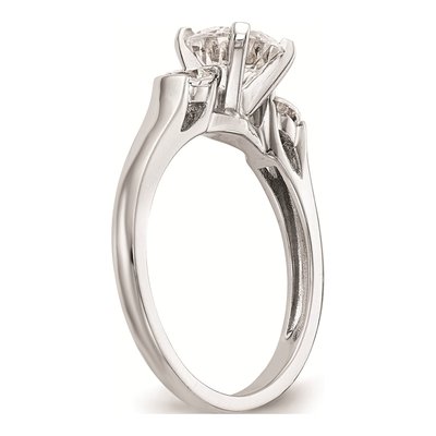 14K White Gold 3-Stone Engagement Ring Mounting – view 7