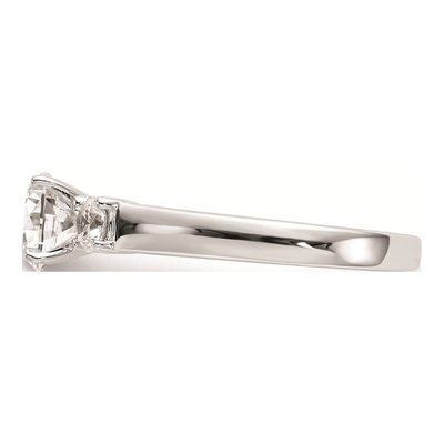 14K White Gold 3-Stone Engagement Ring Mounting – view 4