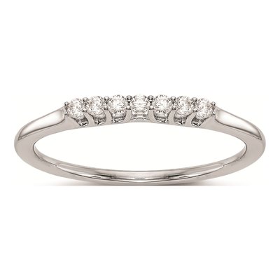 14K White Gold Diamond Wedding Band Mounting