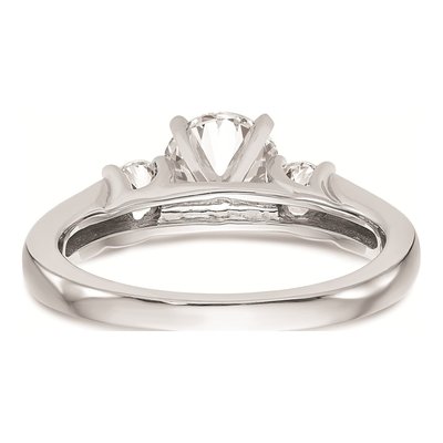 14K White Gold 3-Stone Engagement Ring Mounting – view 5
