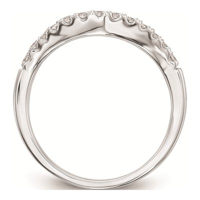 14K White Gold Diamond Wedding Band Mounting – view 2
