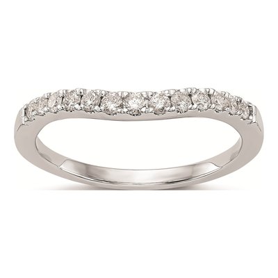 14K White Gold Diamond Wedding Band Mounting