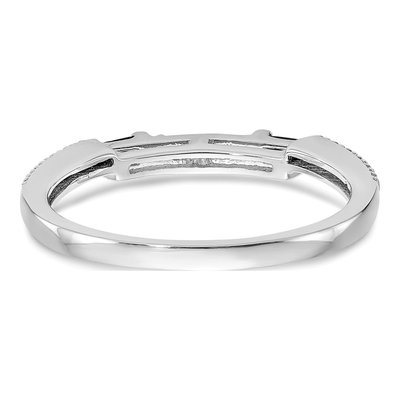 14K White Gold 1/10 ct tw Sapphire & Diamond Wedding Band – view 5