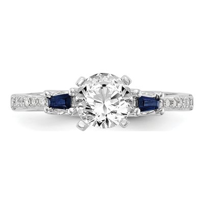 14K Rose Gold Sapphire Engagement Engagement Ring Semi-Mount – view 5