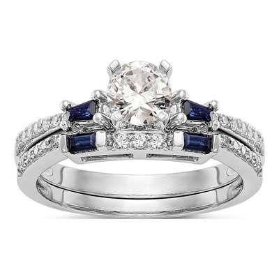 14K Rose Gold Sapphire Engagement Engagement Ring Semi-Mount – view 8