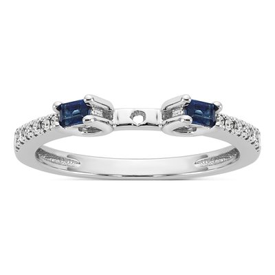 14K Rose Gold Sapphire Engagement Engagement Ring Semi-Mount
