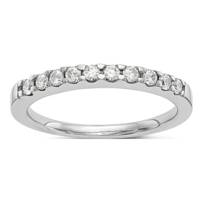 14K White Gold 1/3 ct tw Lab-Grown Diamond Wedding Band