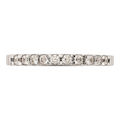 14K White Gold Diamond Wedding Band Mounting – view 5