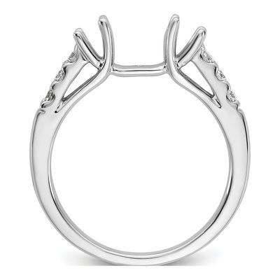 14K White Gold Lab-Grown Diamond Engagement Ring Semi-Mount – view 2