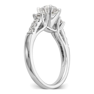 14K White Gold Lab-Grown Diamond Engagement Ring Semi-Mount – view 6