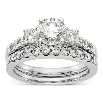 14K White Gold Lab-Grown Diamond Engagement Ring Semi-Mount – view 7