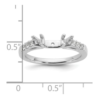 14K White Gold Lab-Grown Diamond Engagement Ring Semi-Mount – view 8