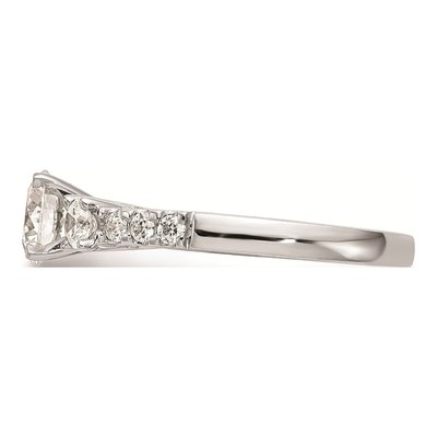 14K White Gold 3-Stone Diamond Semi-Mount Ring – view 3