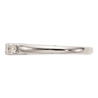 14K White Gold 5-Stone Wedding Band Mounting – view 5