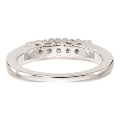 14K White Gold 5-Stone Wedding Band Mounting – view 7