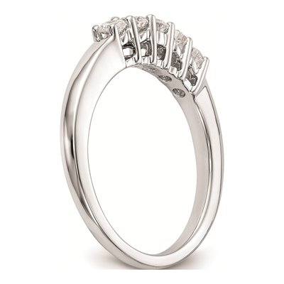 14K White Gold 5-Stone Wedding Band Mounting – view 8