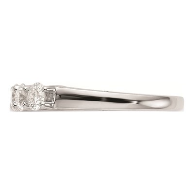 14K White Gold 5-Stone Diamond Wedding Band Mounting – view 3